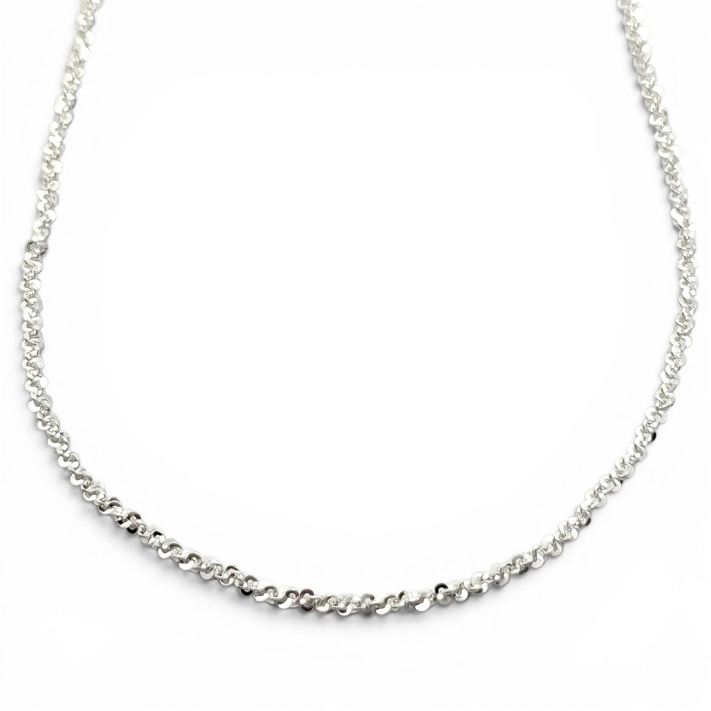 Cadena Margarita 1mm Plata Ley 925