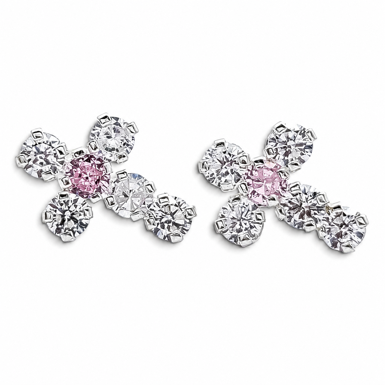 Broquel Cruz Zirconia Rosa