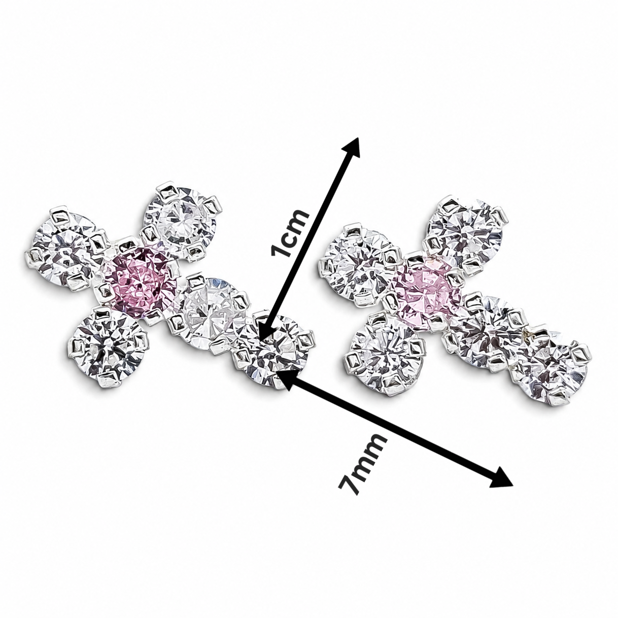 Broquel Cruz Zirconia Rosa