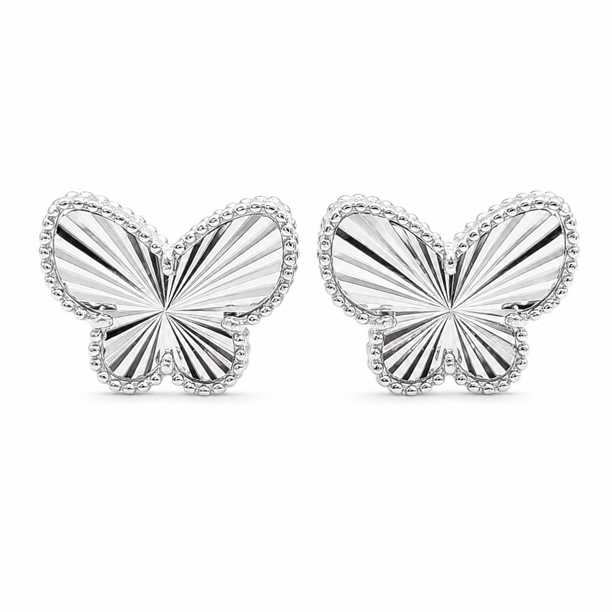 Arete Mariposa Diamantado Plata Ley 925