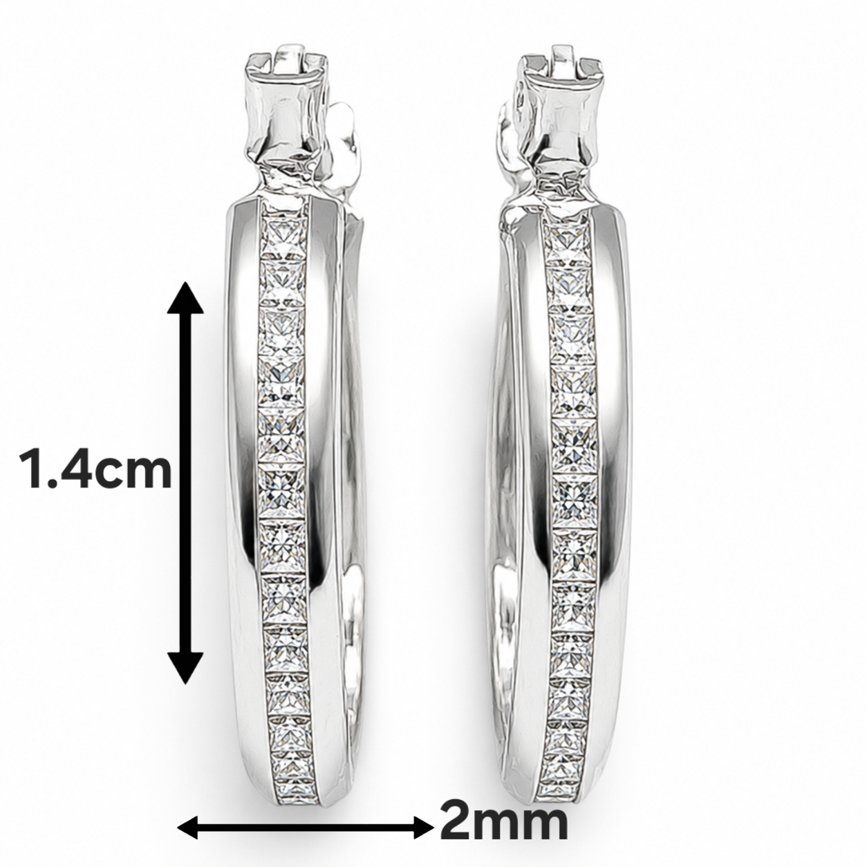 Arracada Zirconia Chica Plata Ley 925