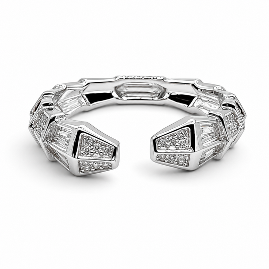 Anillo Zirconia Blanca Plata Ley 925