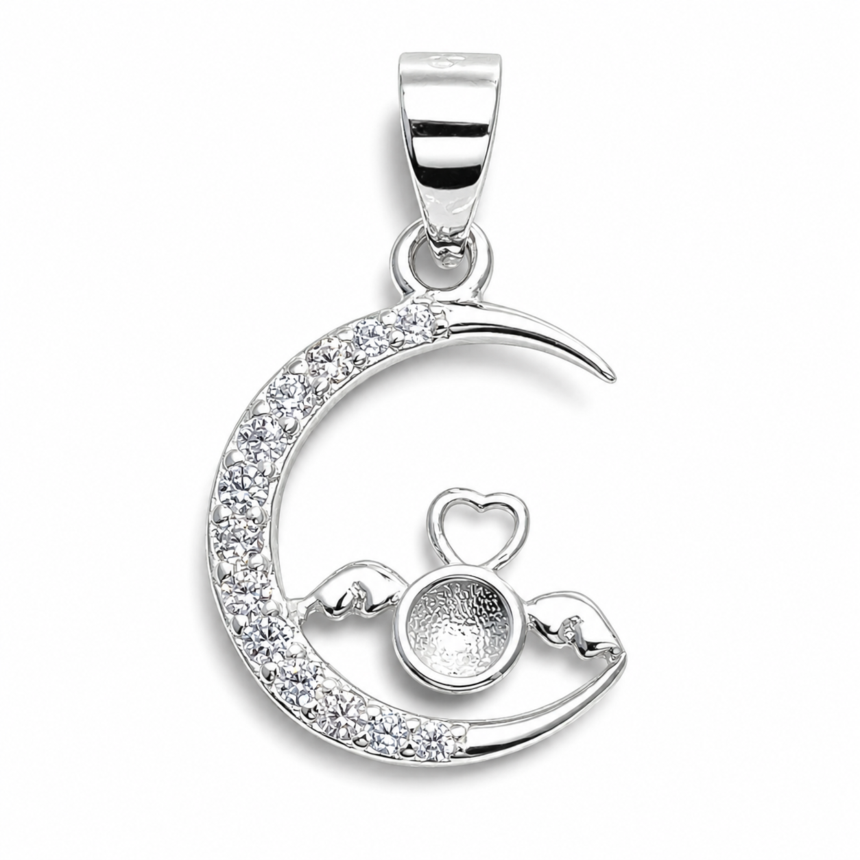 Dije Zirconia Bolita Alas Plata Ley 925