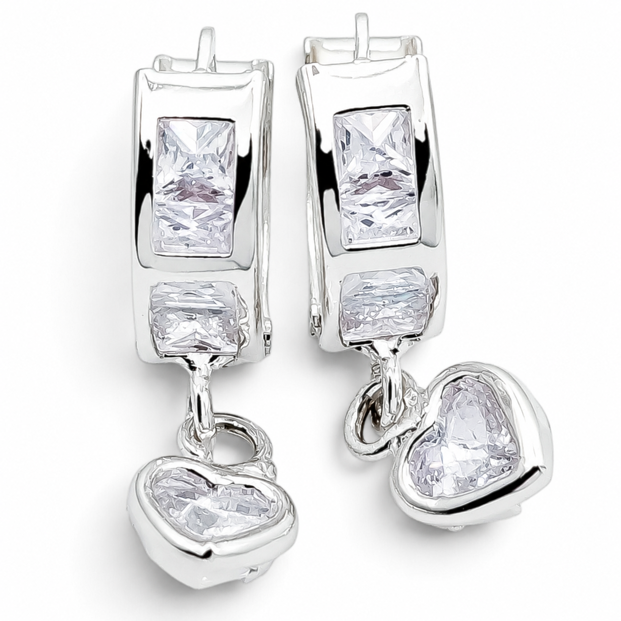 Hugguies Corazon Zirconia Plata Ley 925