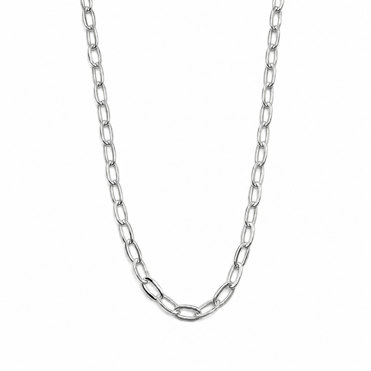Cadena Tipo Clip 1mm Plata Ley 925