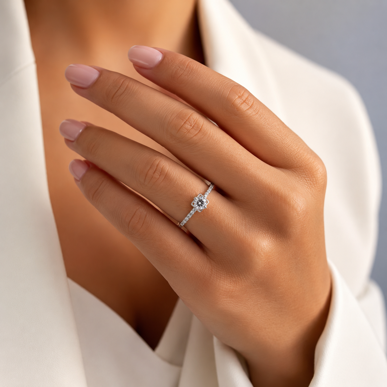 Anillo Zirconia Plata Ley 925