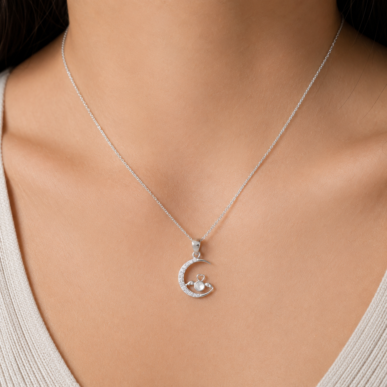 Dije Zirconia Bolita Alas Plata Ley 925