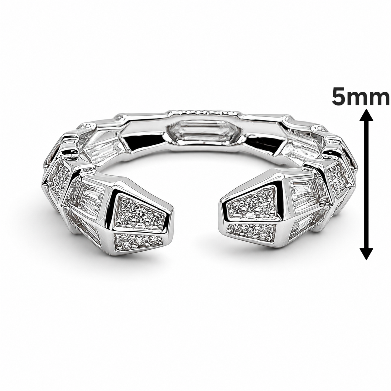 Anillo Zirconia Blanca Plata Ley 925