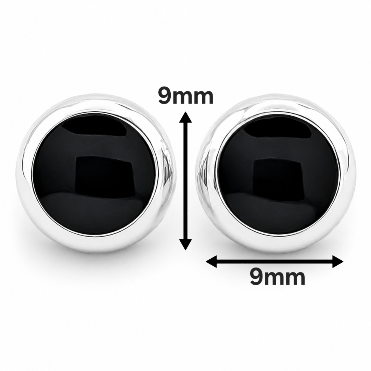 Arete Circulo Onix Plata Ley 925