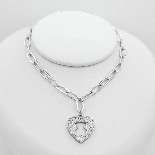Pulsera Corazon Oso