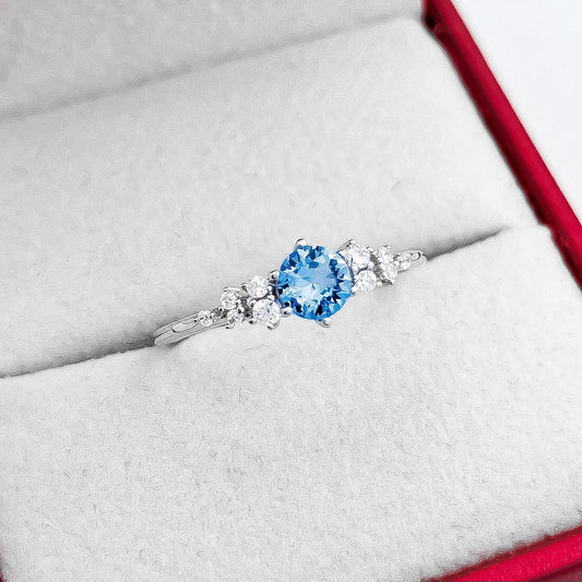 Anillo Zirconia Azul