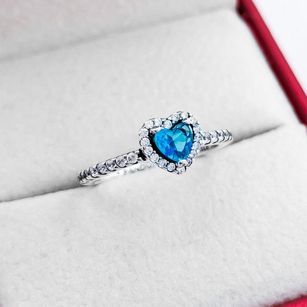 Anillo Corazon Azul Pan