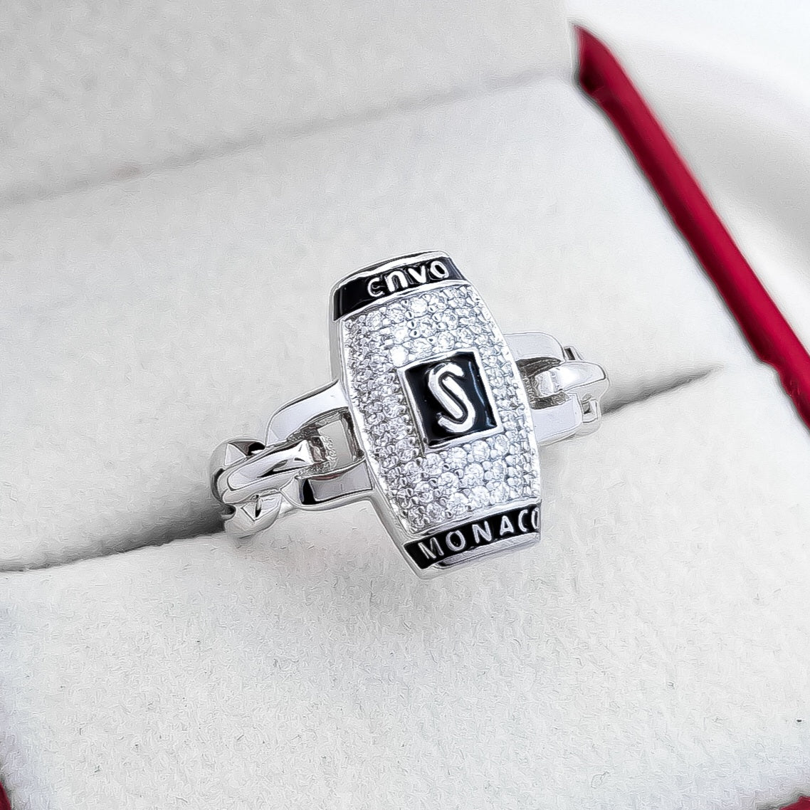 Anillo Monaco Zirconia Blanco