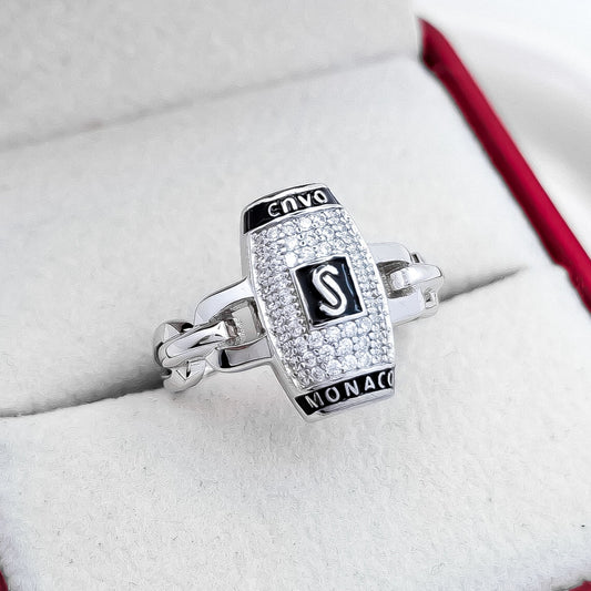 Anillo Monaco Zirconia Blanco