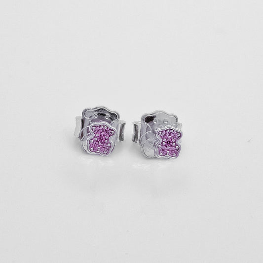 Arete Osito Rosa
