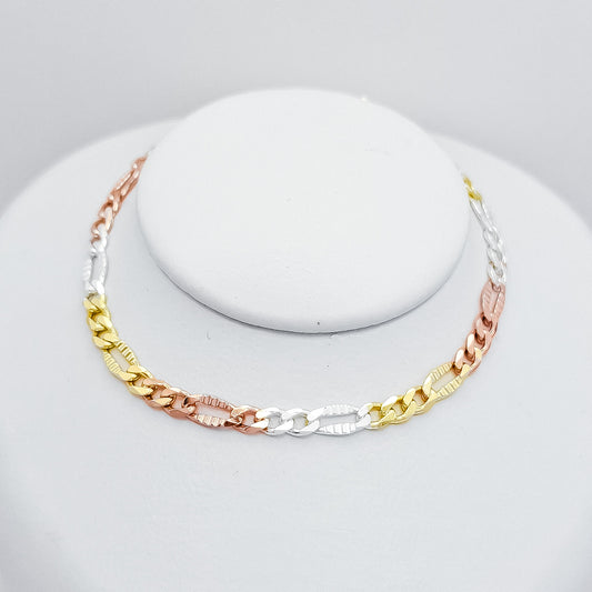 Pulsera Figaro Tricolor