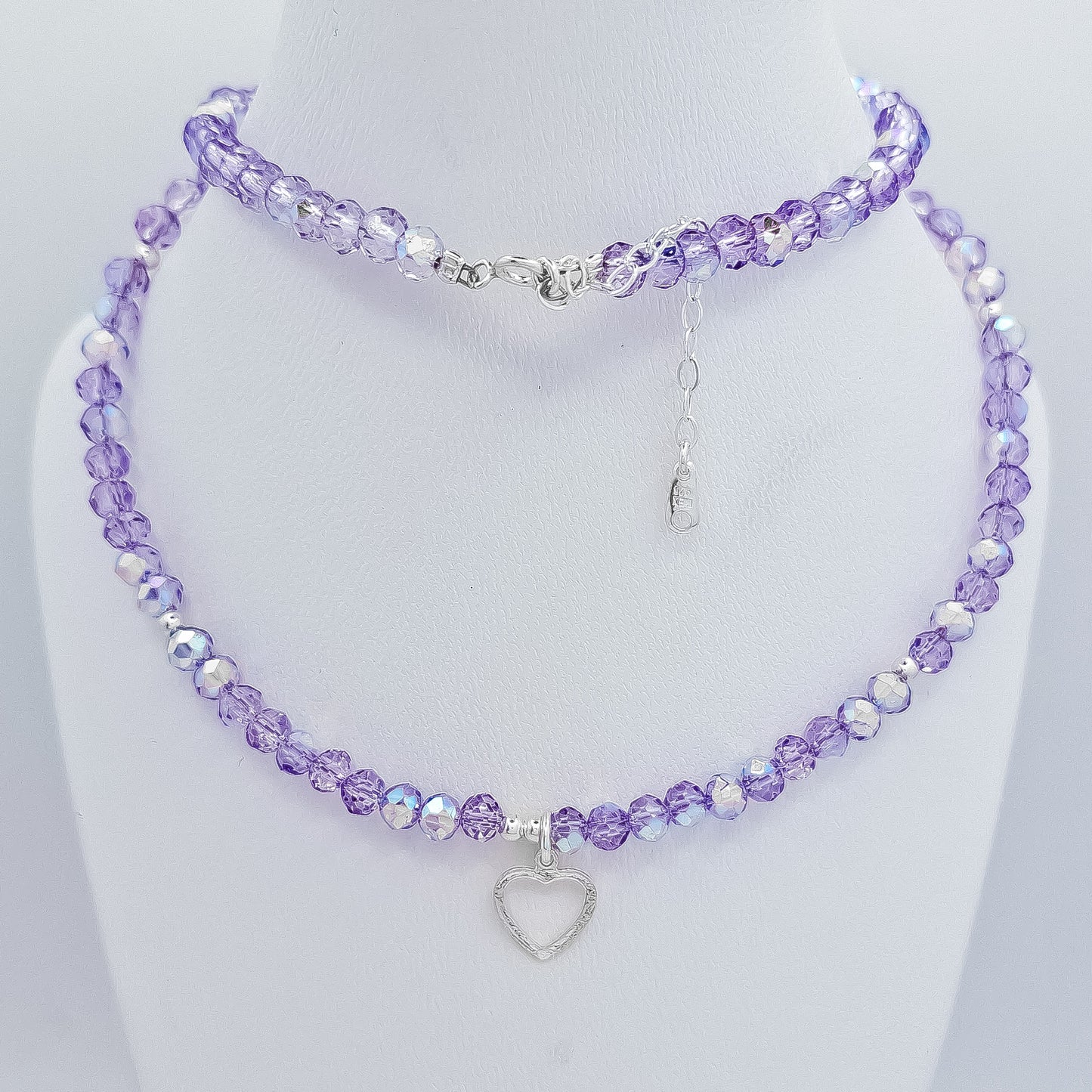 Collar Corazon Morado