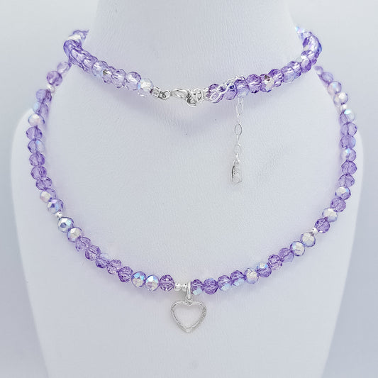 Collar Corazon Morado