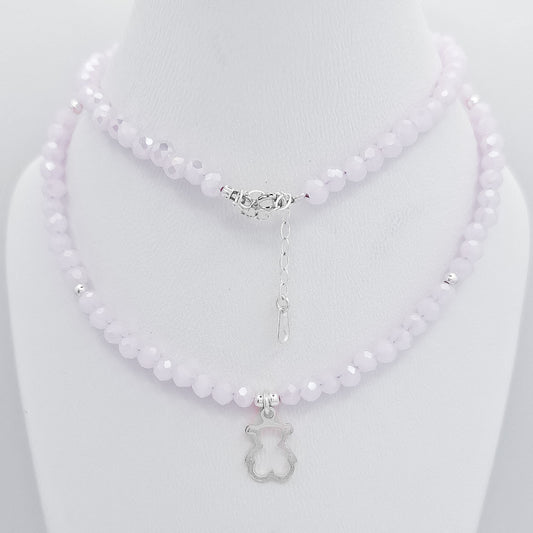 Collar Osito Rosa