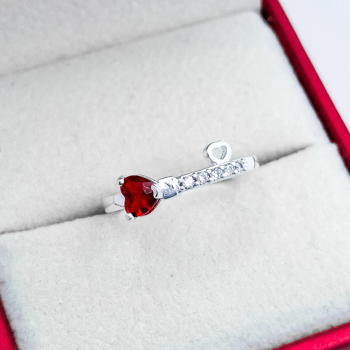 Anillo Corazon Rojo