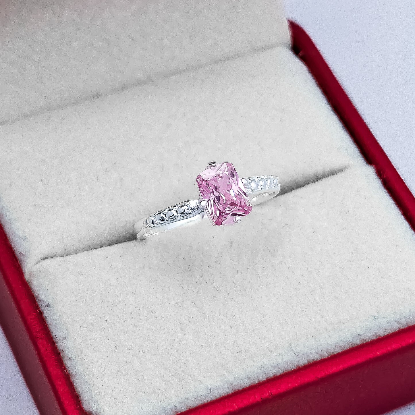 Anillo Zirconia Rosa