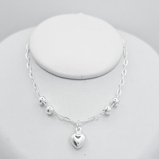 Pulsera Corazon Bolas