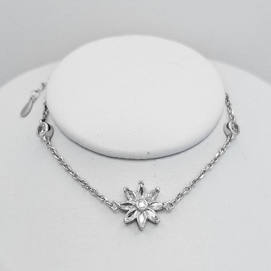 Pulsera Flor Zirconia
