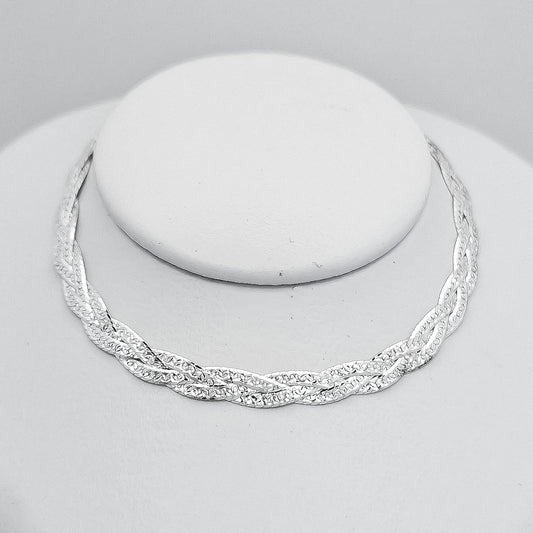 Pulsera Trenzada Diamantada
