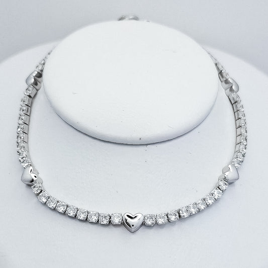 Pulsera Zirconia Corazon