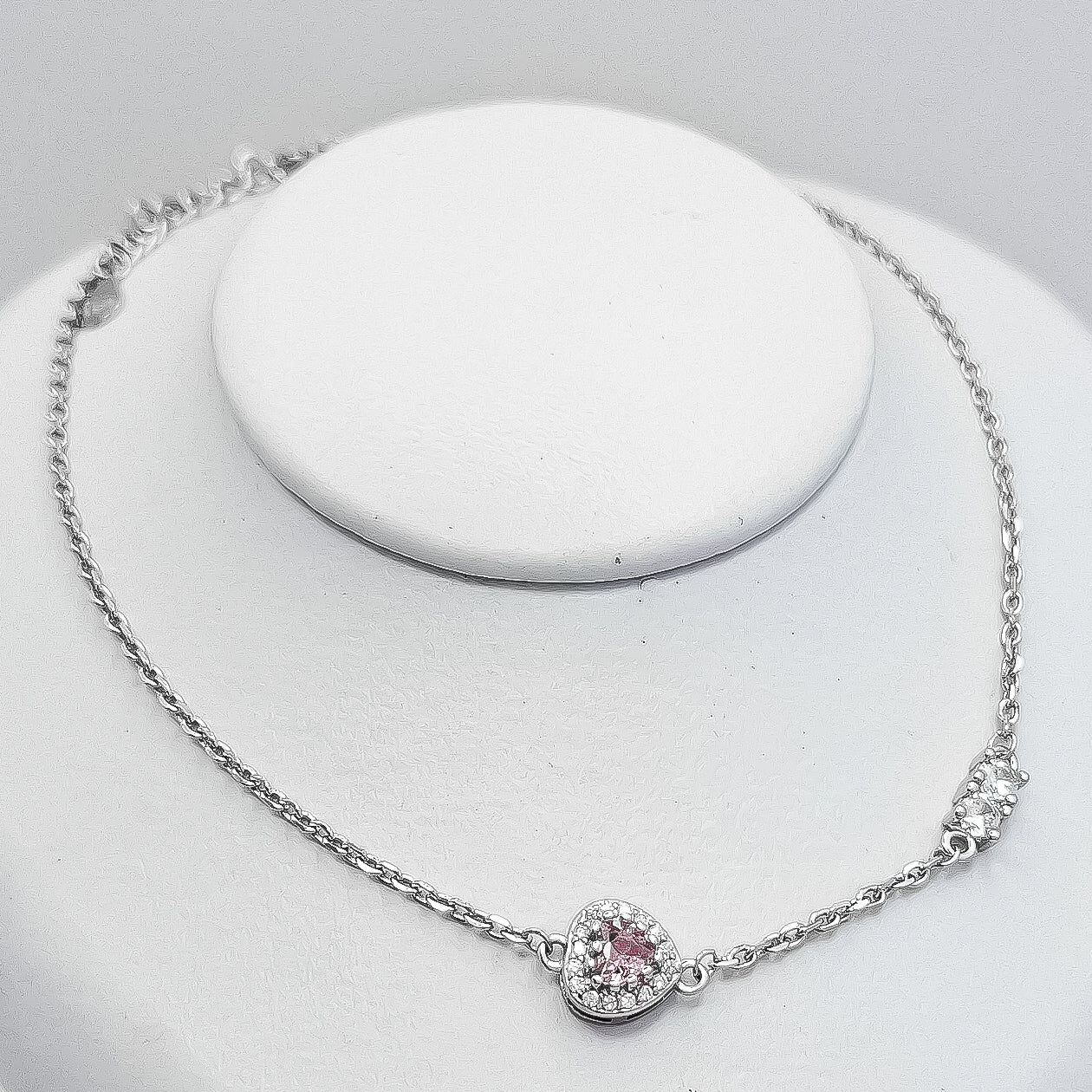 Tobillera Corazon Rosa