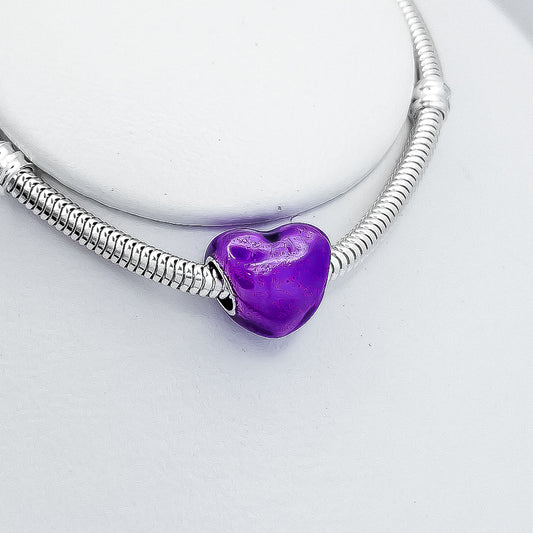 Charm Corazon Morado