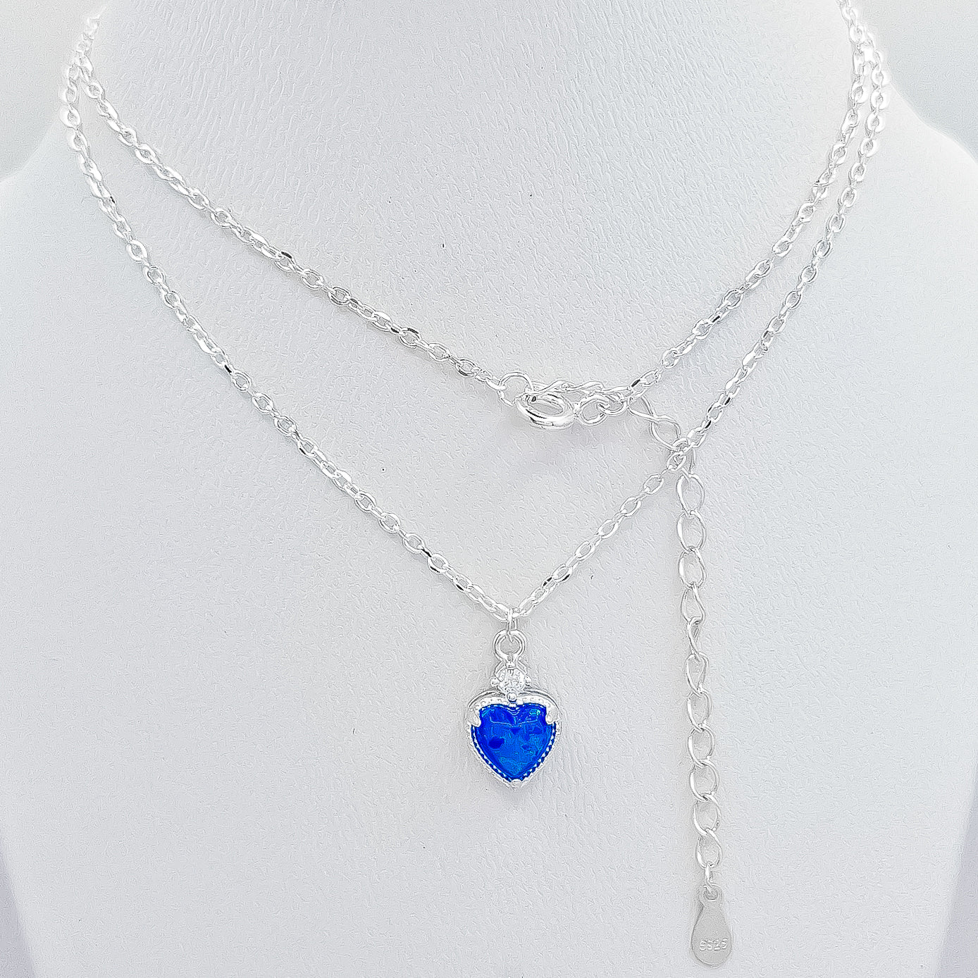 Collar Corazon Opalo