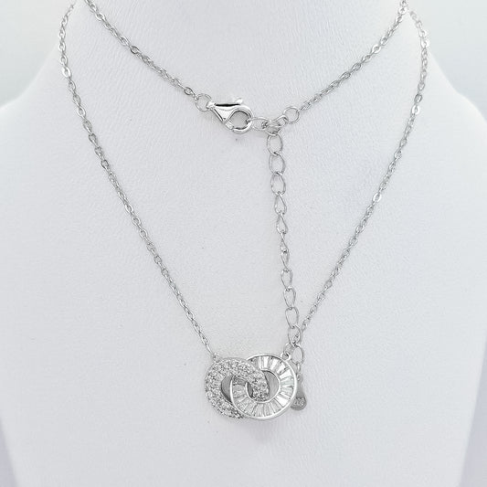 Collar Circulos Zirconia