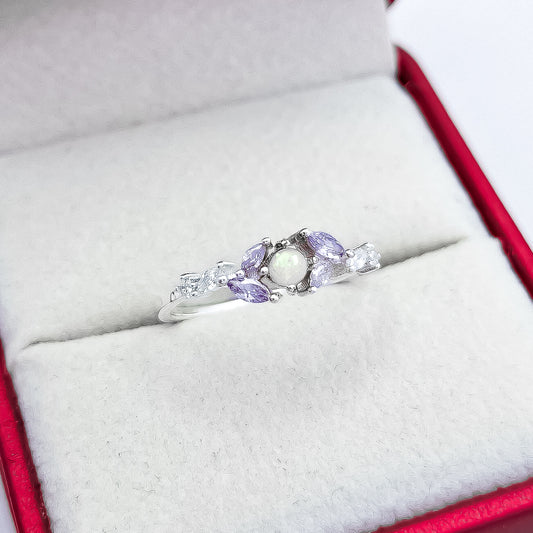 Anillo Opalo Hoja
