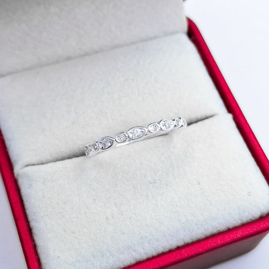 Anillo Gotitas Zirconia