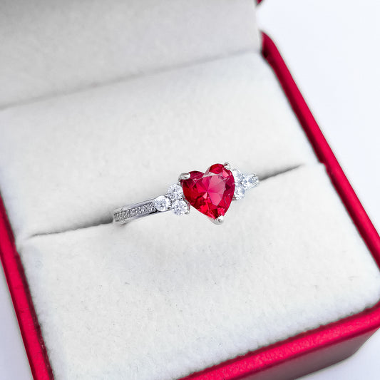 Anillo Corazon Rojo