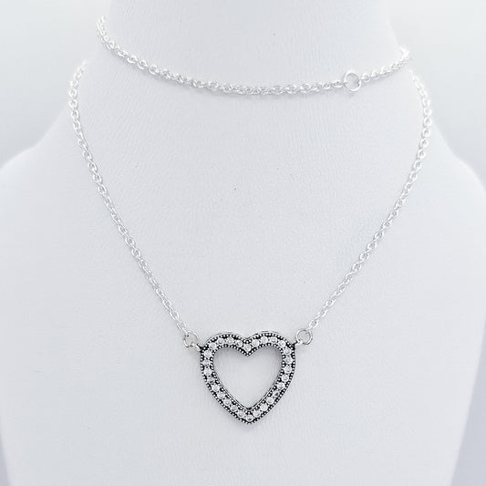 Collar Corazon Zirconia Pan
