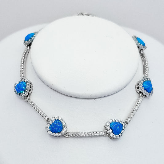 Pulsera Opalo Corazon