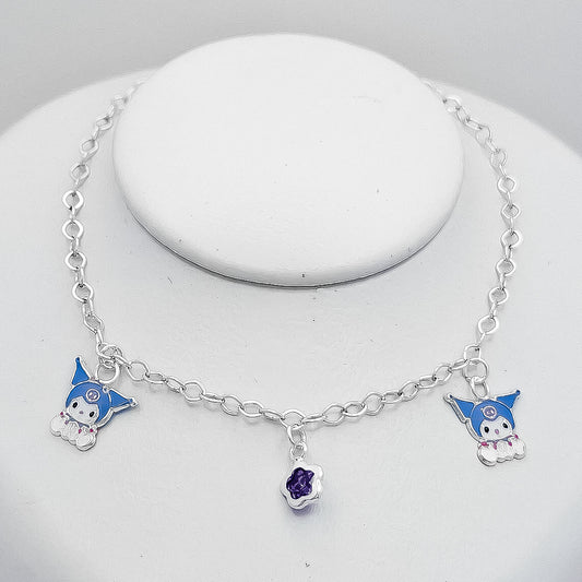 Pulsera Kuromi Flor Morada