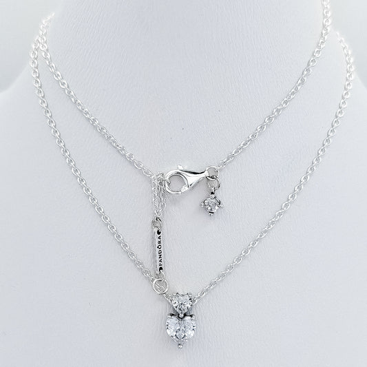 Collar Corazones Blanco