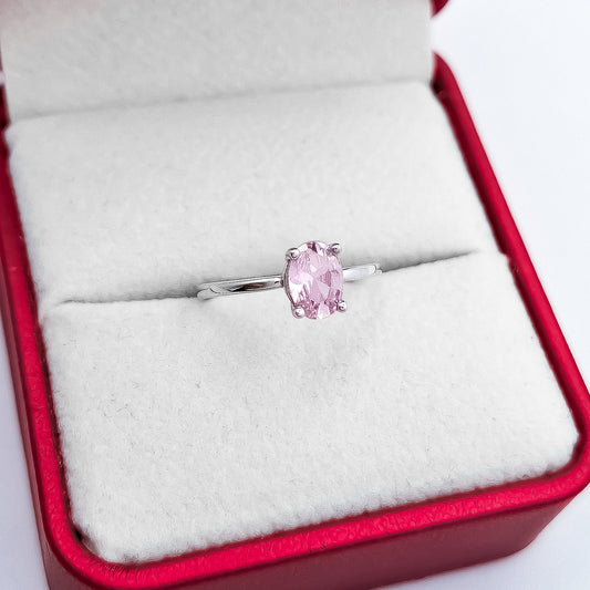 Anillo Zirconia Rosa
