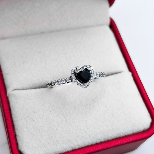 Anillo Corazon Negro