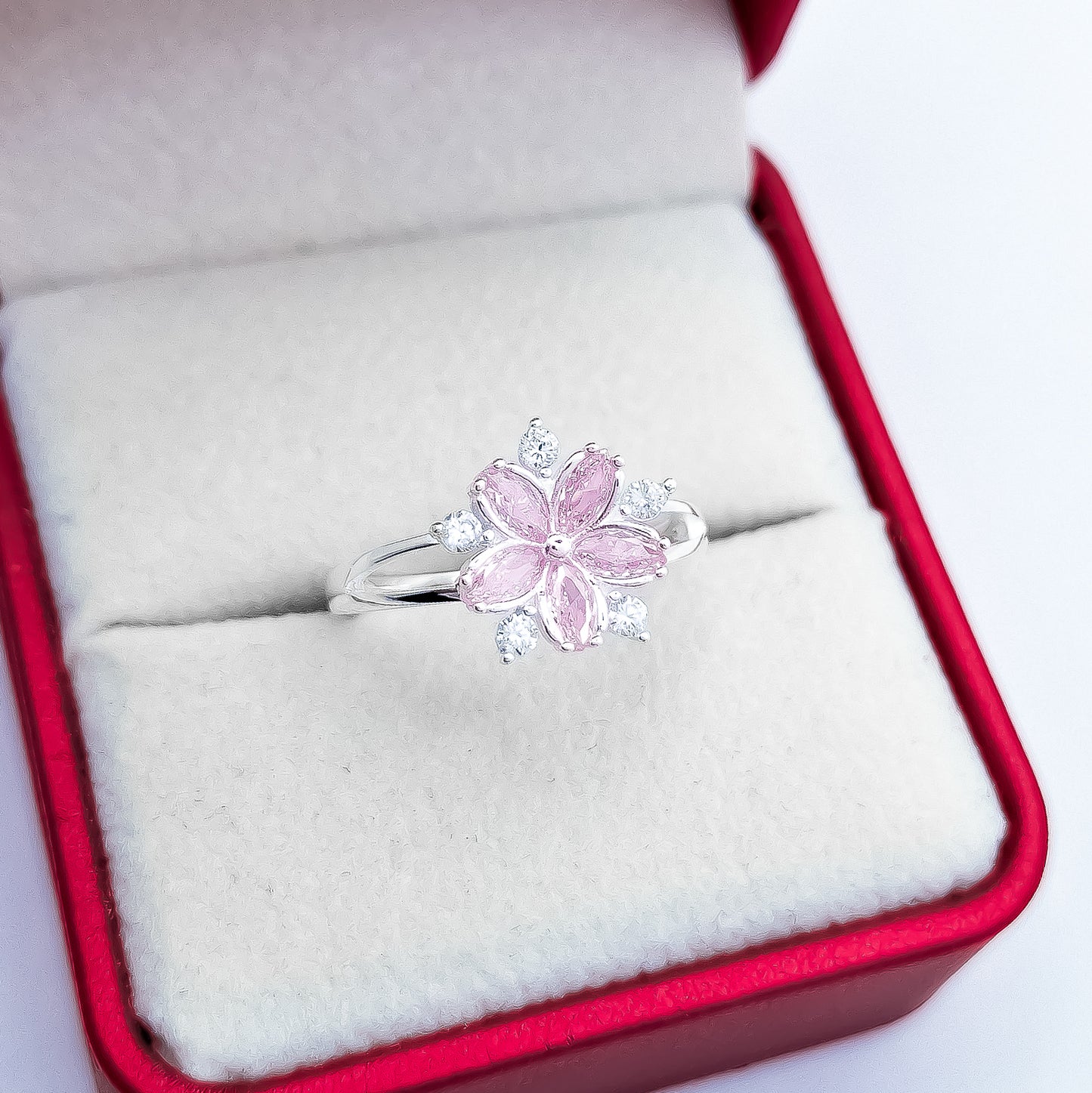 Anillo Flor Rosa