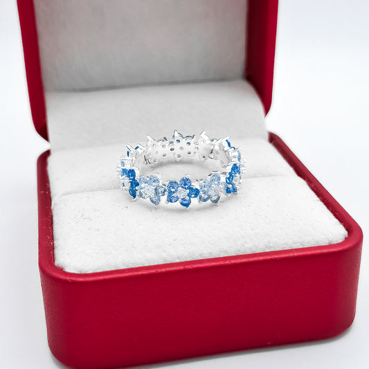 Anillo Flores Azul
