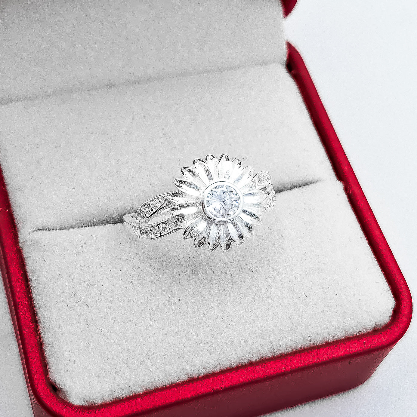 Anillo Girasol Zirconia