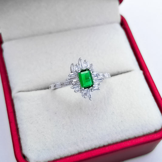 Anillo Verde Zirconia