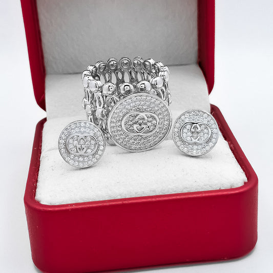 Anillo Brazalete con Aretes CC