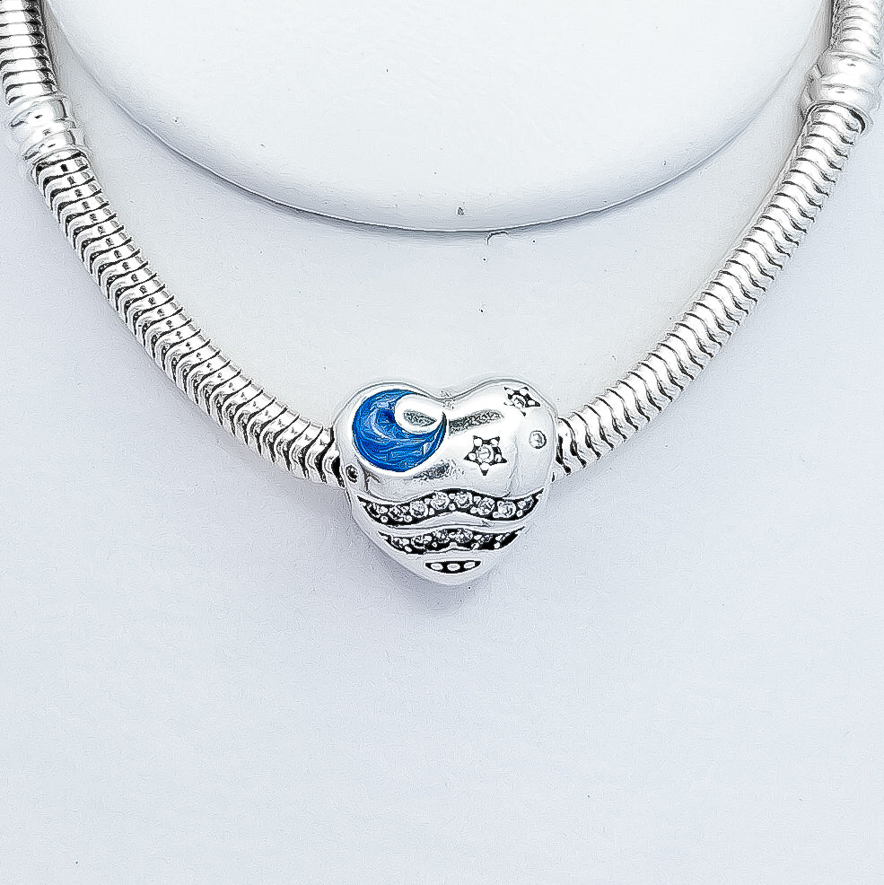 Charm Corazon Zirconia