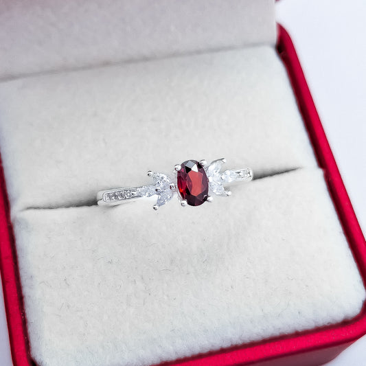 Anillo Zirconia Roja