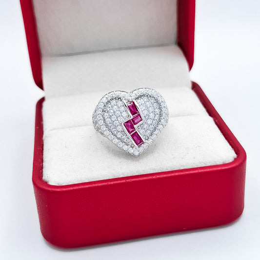 Anillo Corazon Rojo